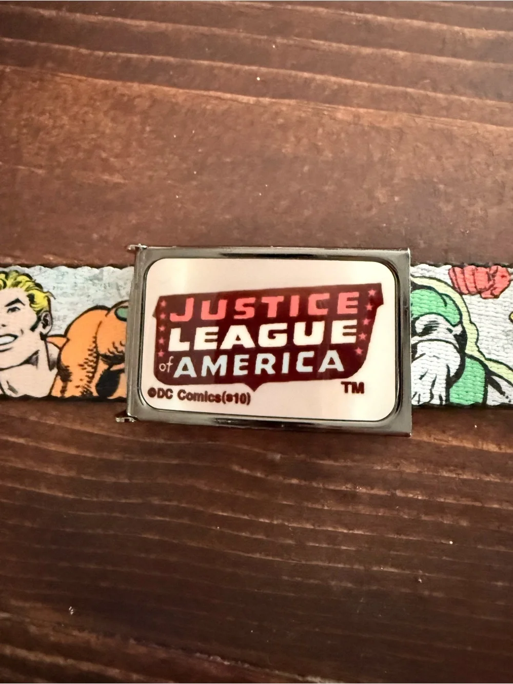 DC Comics Justice League Graphic Belt - Red, White, Black, Blue